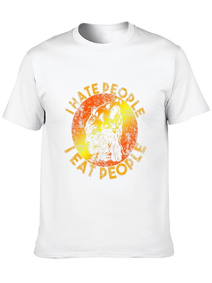 I Hate People Graphic Tee - Sarcastic Bear T-Shirt