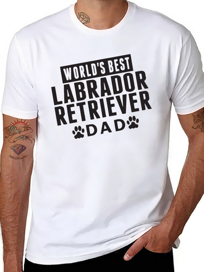 Labrador Retriever Dad Black Graphic Tee