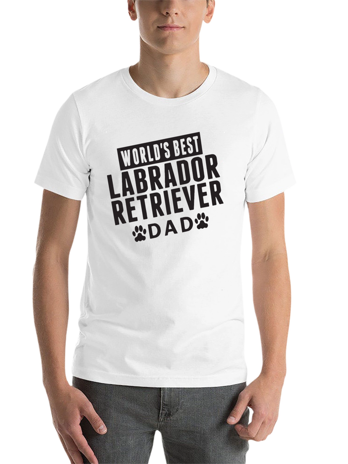 Labrador Retriever Dad Black Graphic Tee