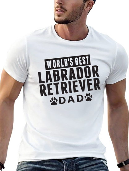Labrador Retriever Dad Black Graphic Tee