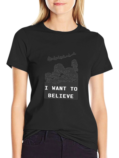 Believe Graphic Tee - Christmas Santa Shirt