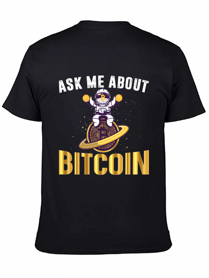 Ask Me About Bitcoin T-Shirt - Crypto Astronaut