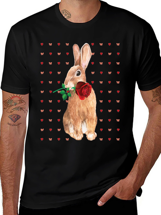 Rabbit With Rose T-Shirt