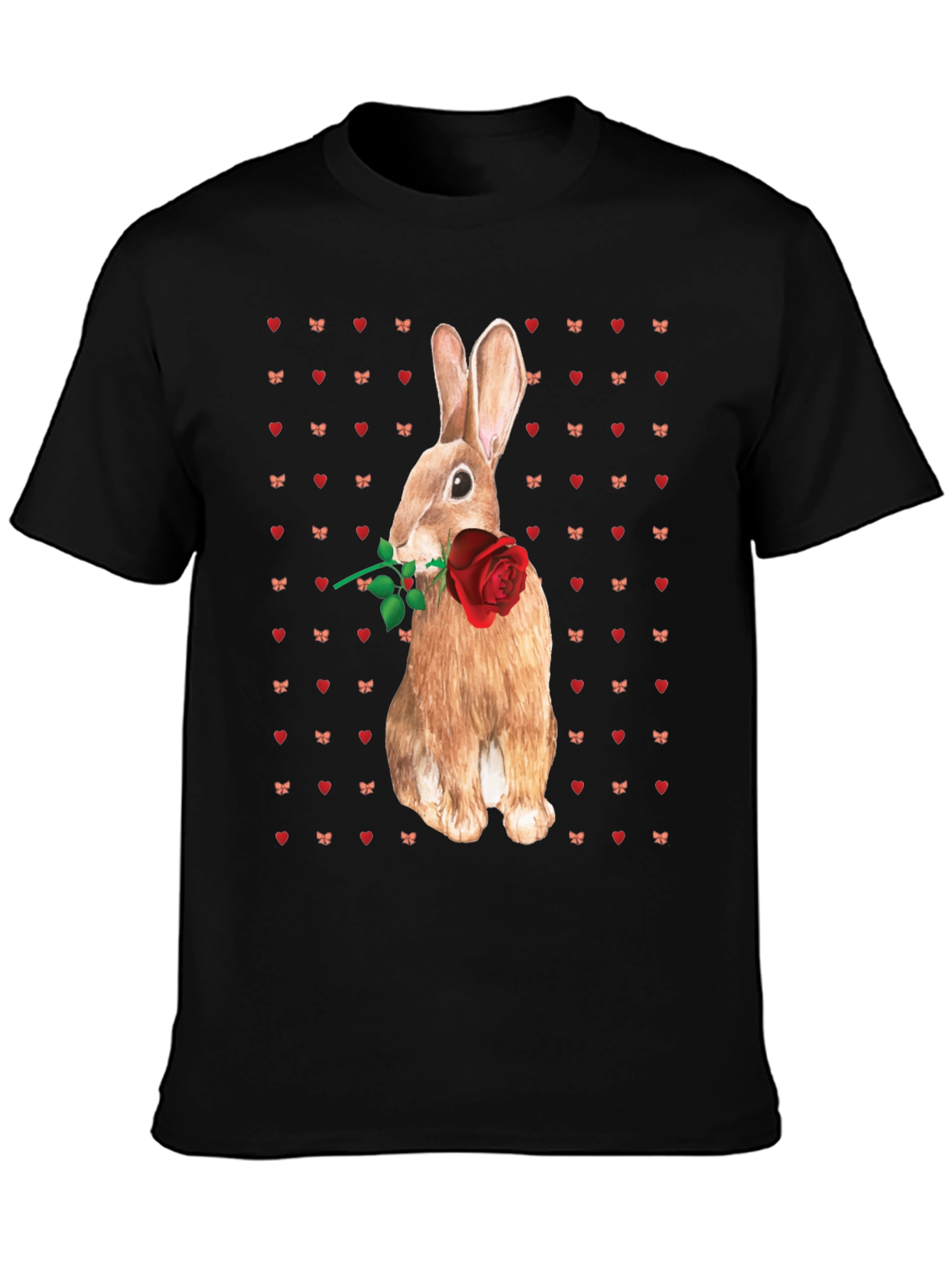 Rabbit With Rose T-Shirt