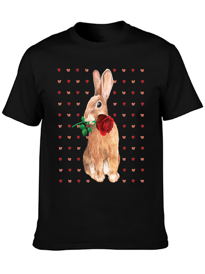 Rabbit With Rose T-Shirt