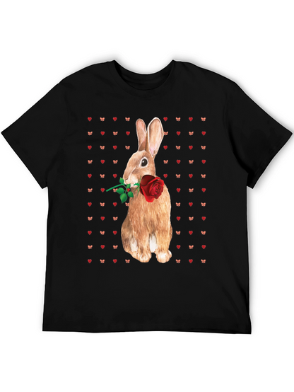 Rabbit With Rose T-Shirt