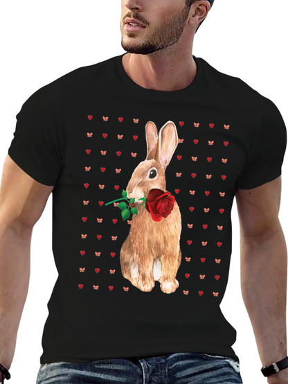 Rabbit With Rose T-Shirt