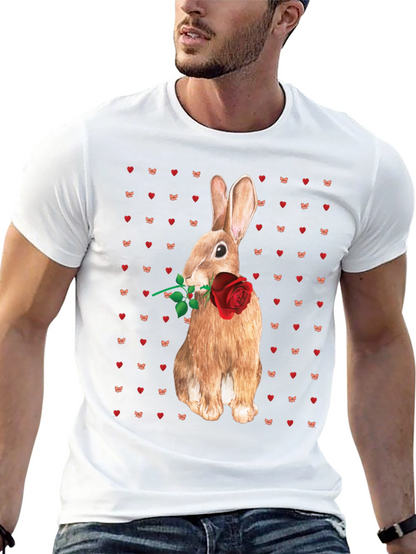 Rabbit With Rose T-Shirt