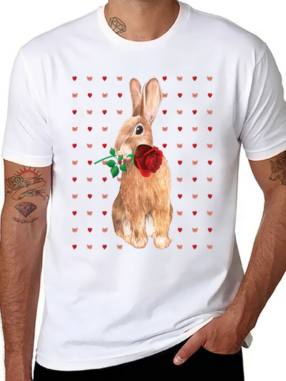 Rabbit With Rose T-Shirt