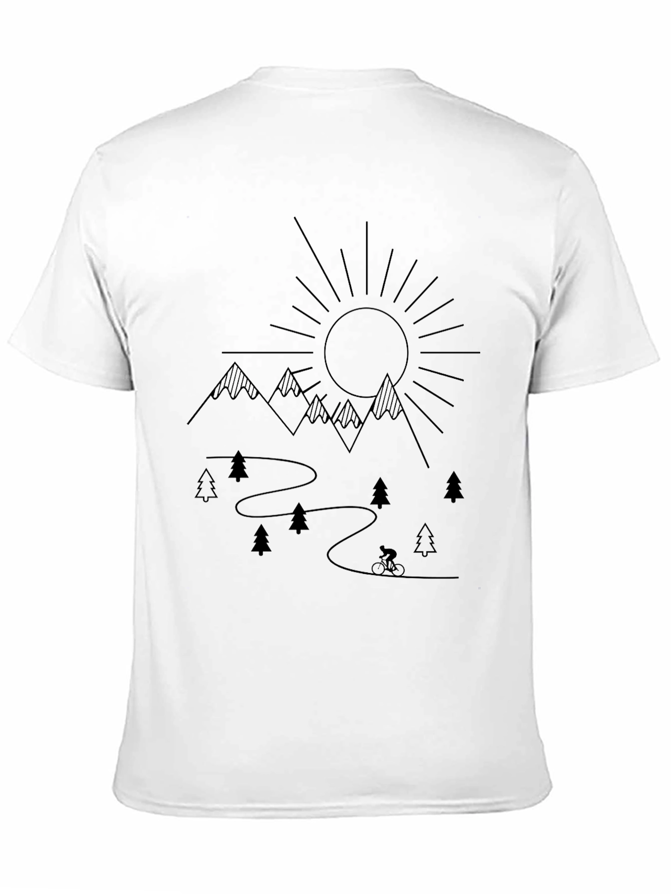 Mountain Biking Adventure T-Shirt - Black