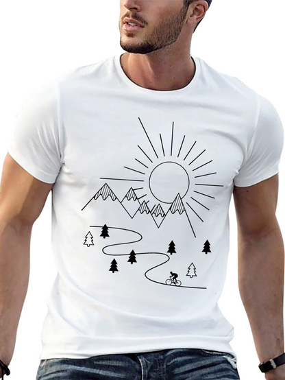 Mountain Biking Adventure T-Shirt - Black