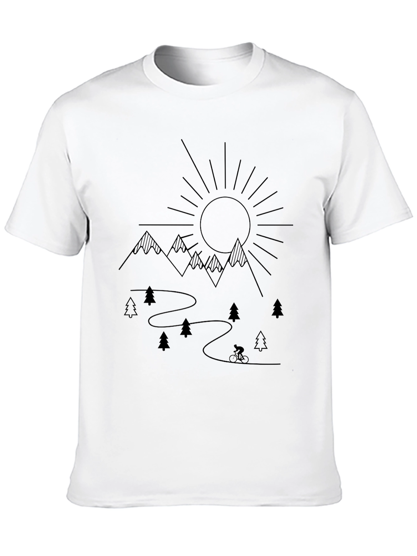 Mountain Biking Adventure T-Shirt - Black