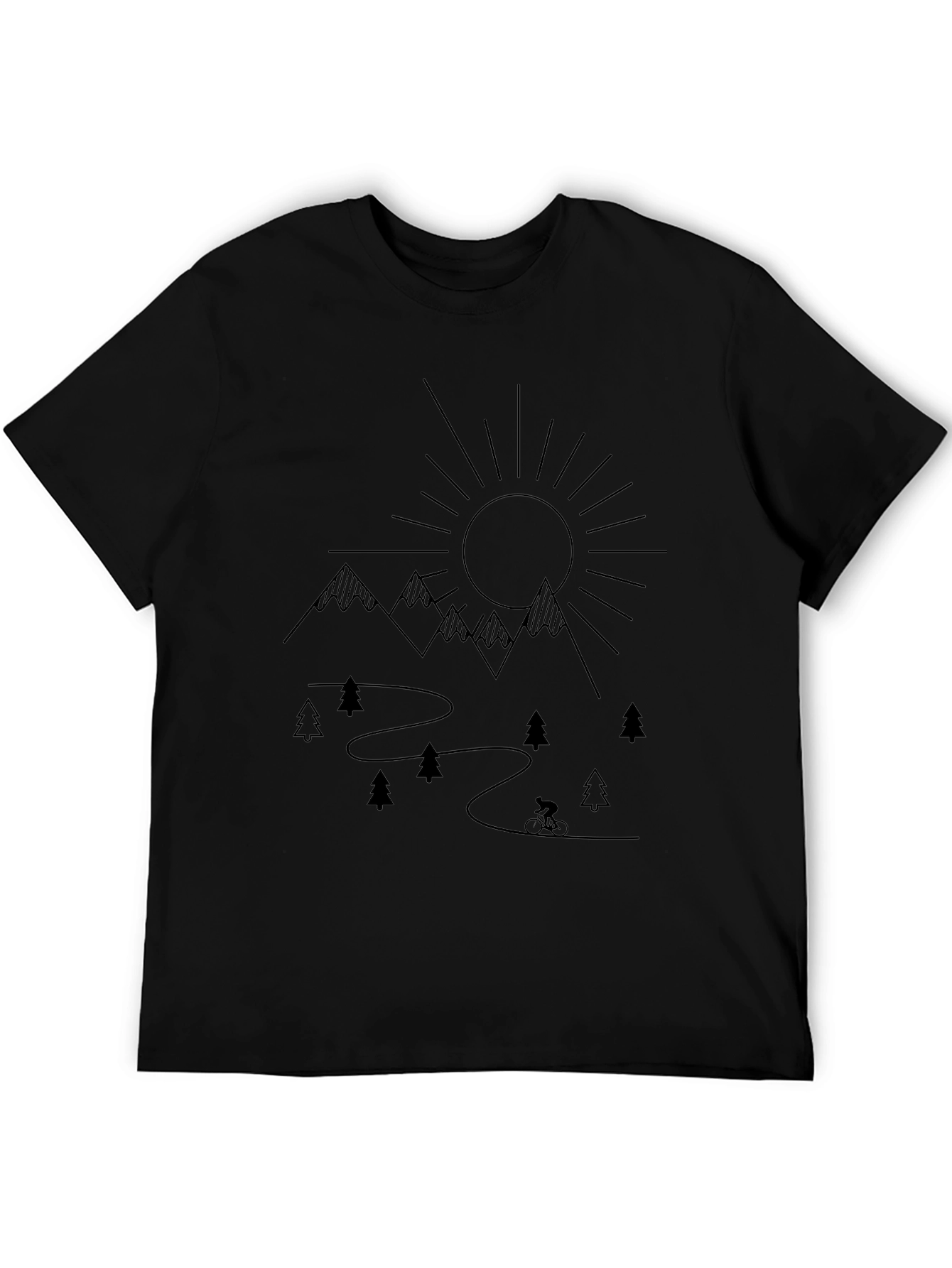 Mountain Biking Adventure T-Shirt - Black