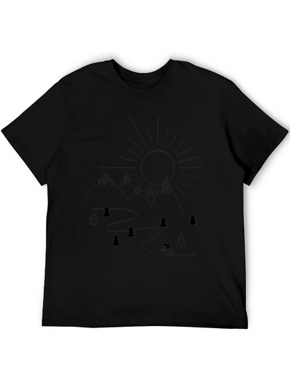 Mountain Biking Adventure T-Shirt - Black