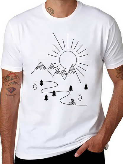 Mountain Biking Adventure T-Shirt - Black