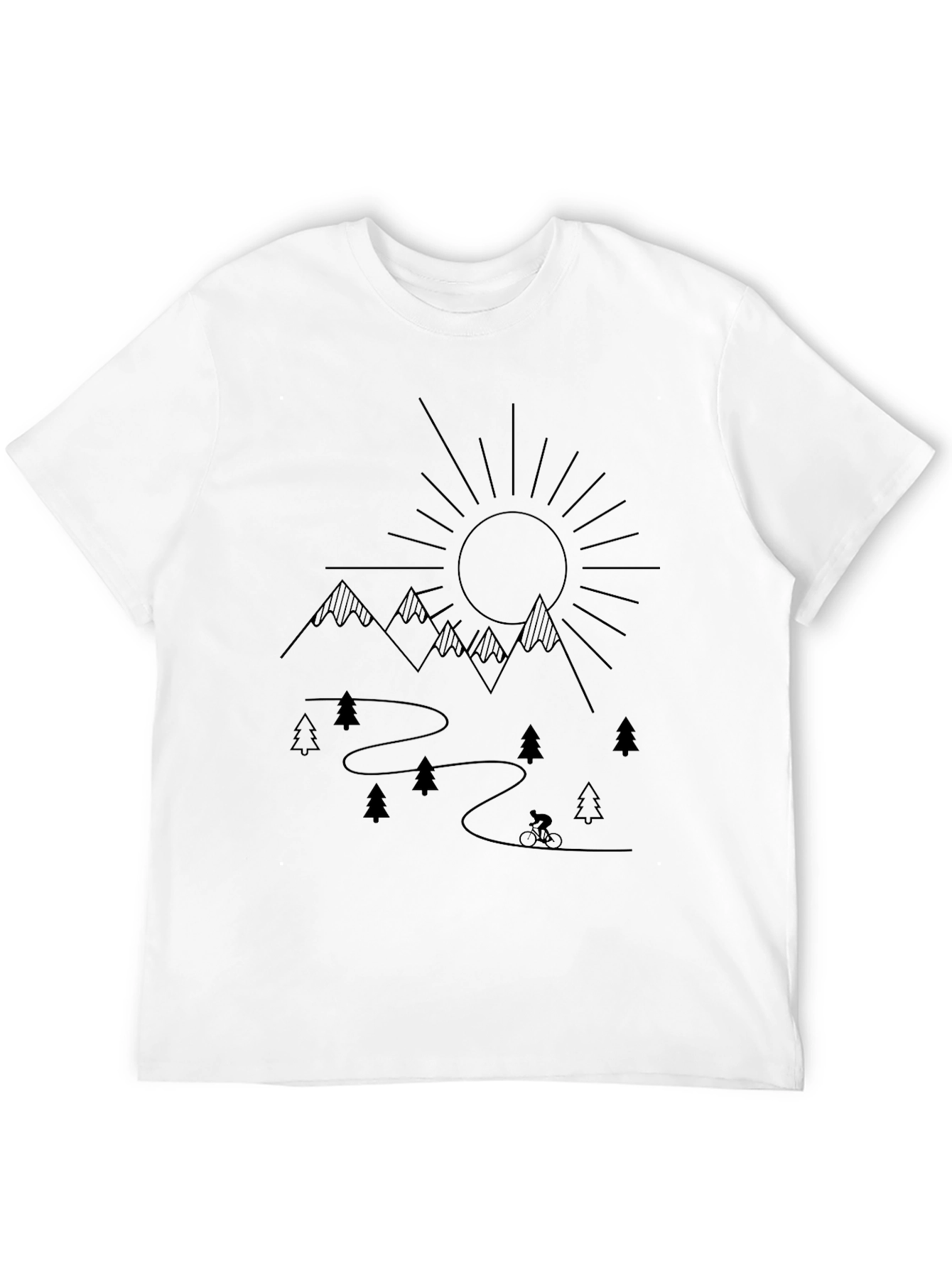 Mountain Biking Adventure T-Shirt - Black