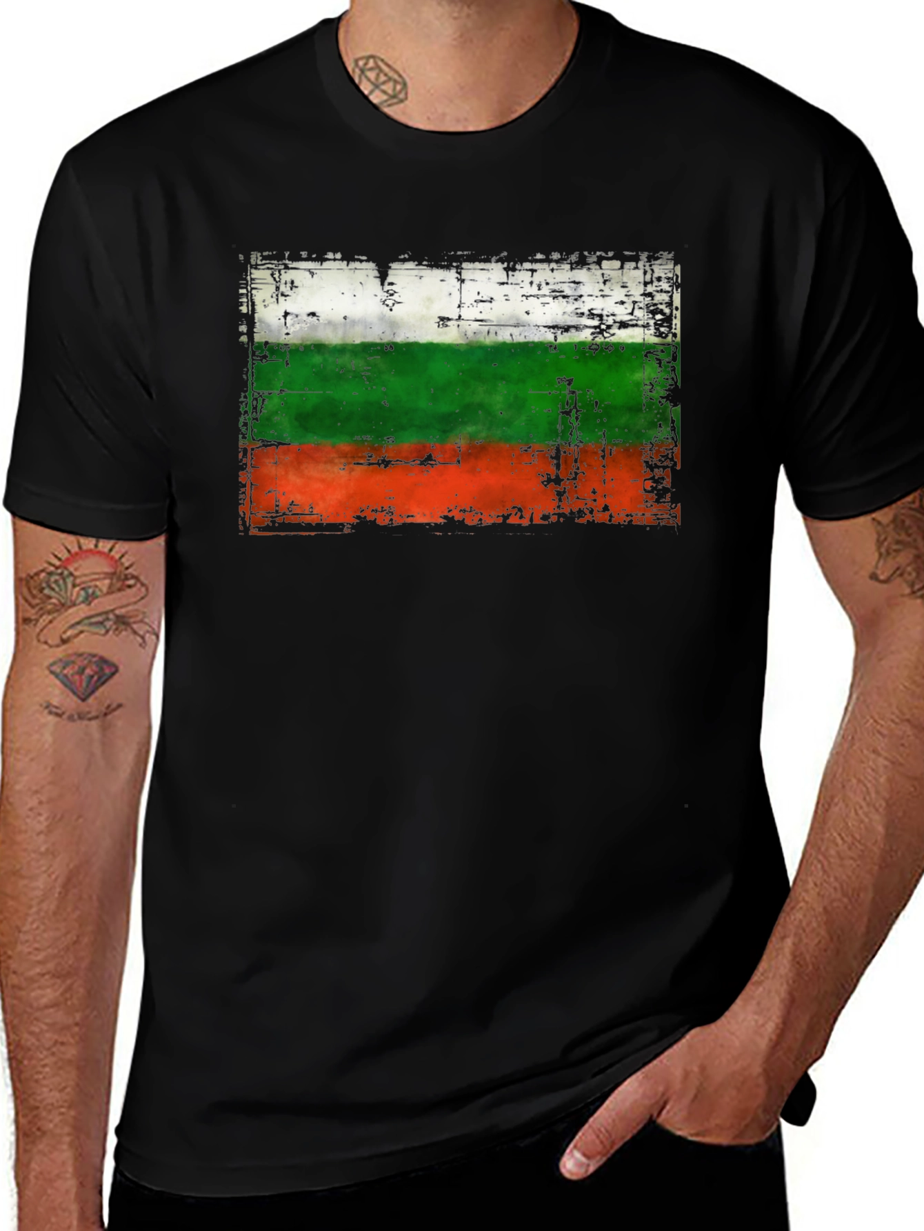 Bulgaria Flag Distressed T-Shirt