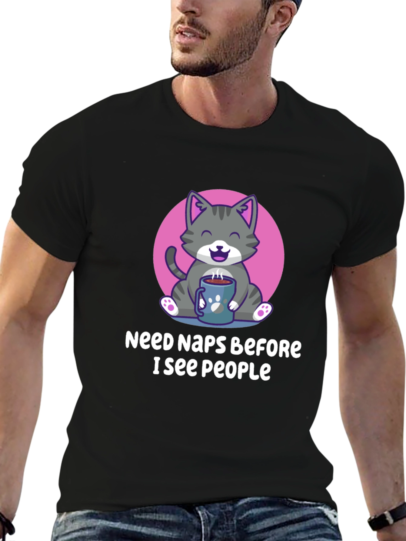 Need Naps Before People Cat Graphic Tee