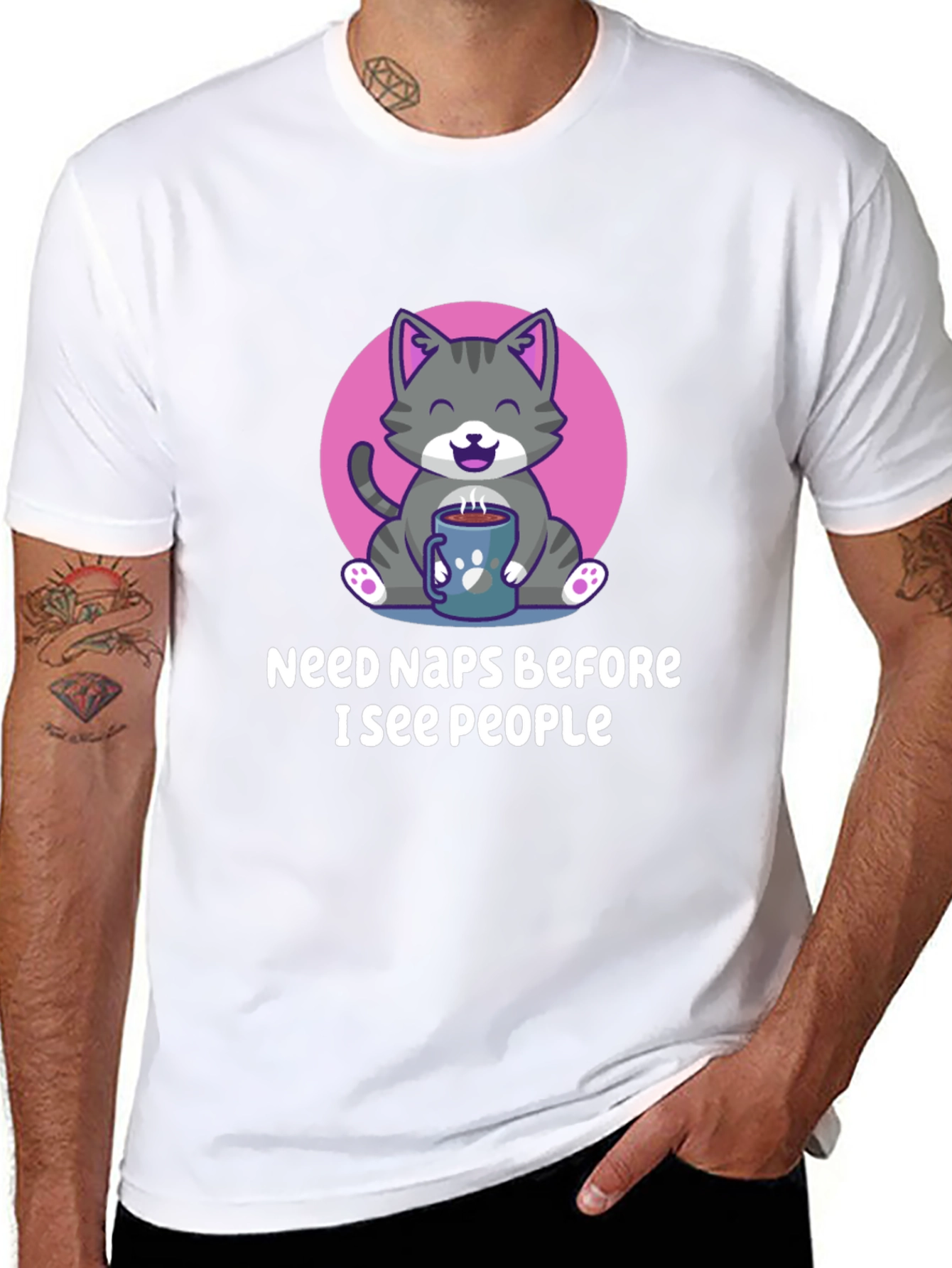 Need Naps Before People Cat Graphic Tee