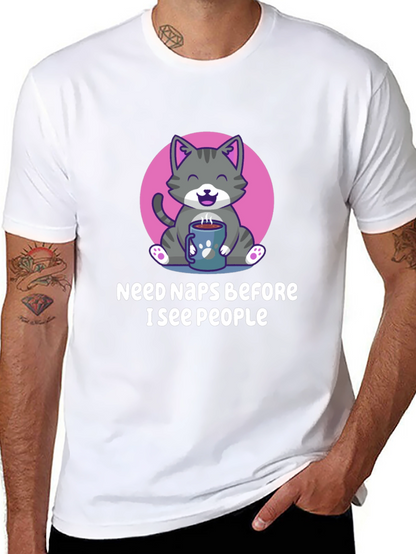 Need Naps Before People Cat Graphic Tee