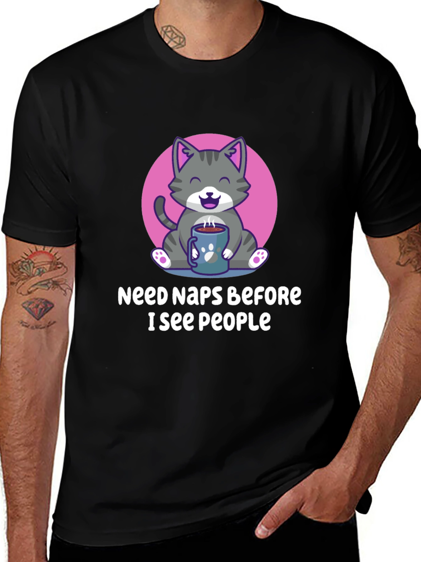 Need Naps Before People Cat Graphic Tee