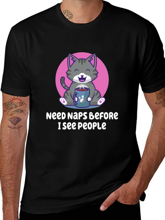 Need Naps Before People Cat Graphic Tee