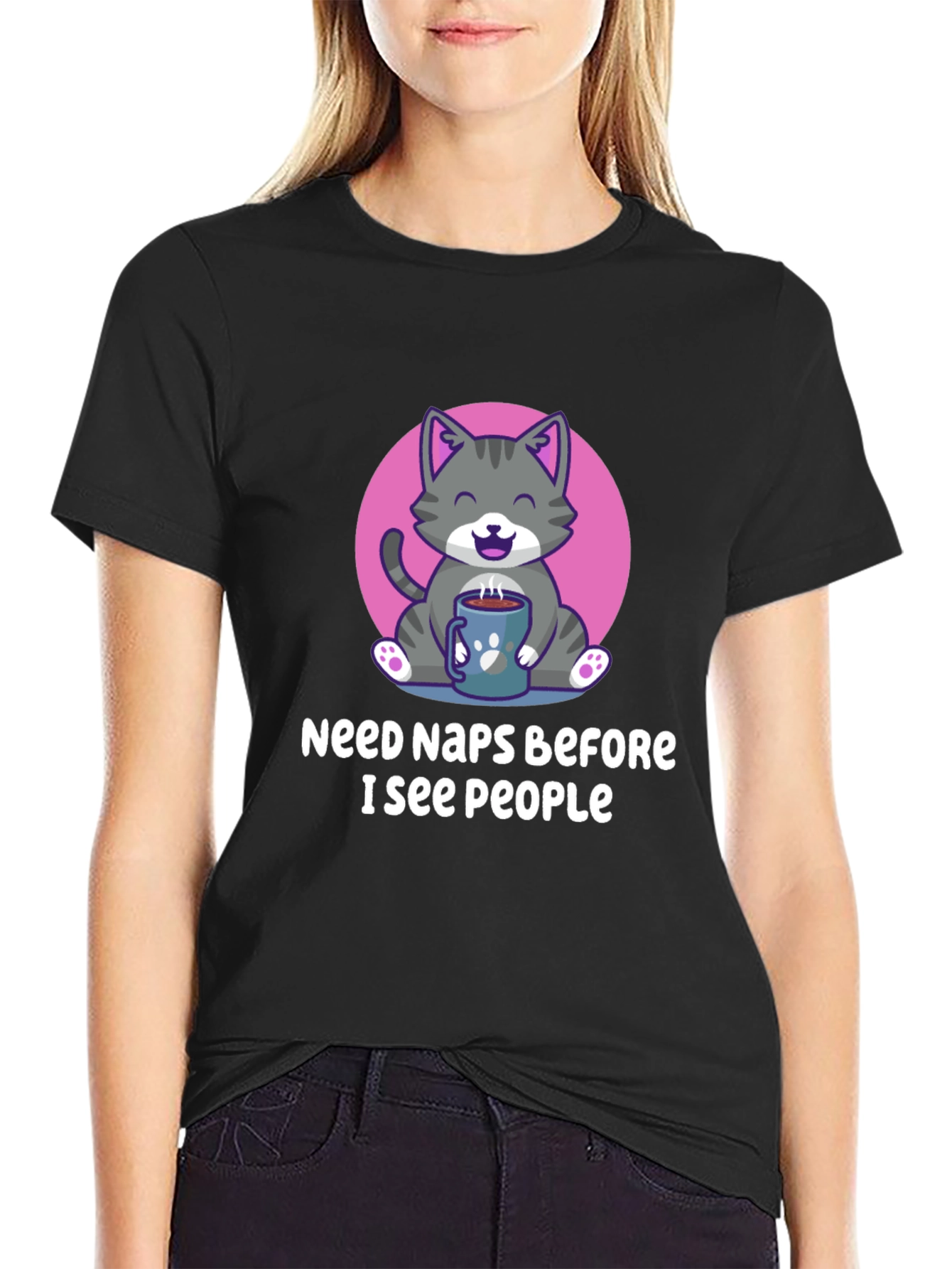 Need Naps Before People Cat Graphic Tee