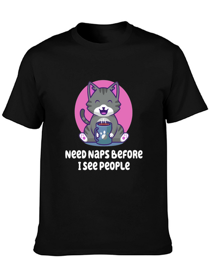 Need Naps Before People Cat Graphic Tee