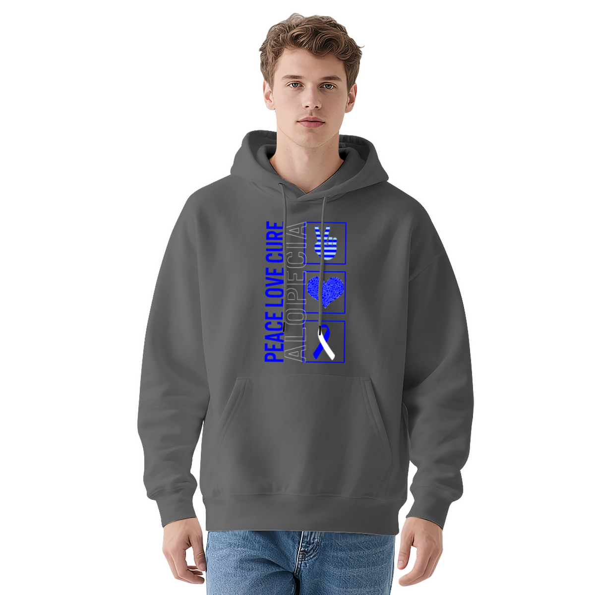 Trendy Hooded Sweatshirt - Cancer Awareness