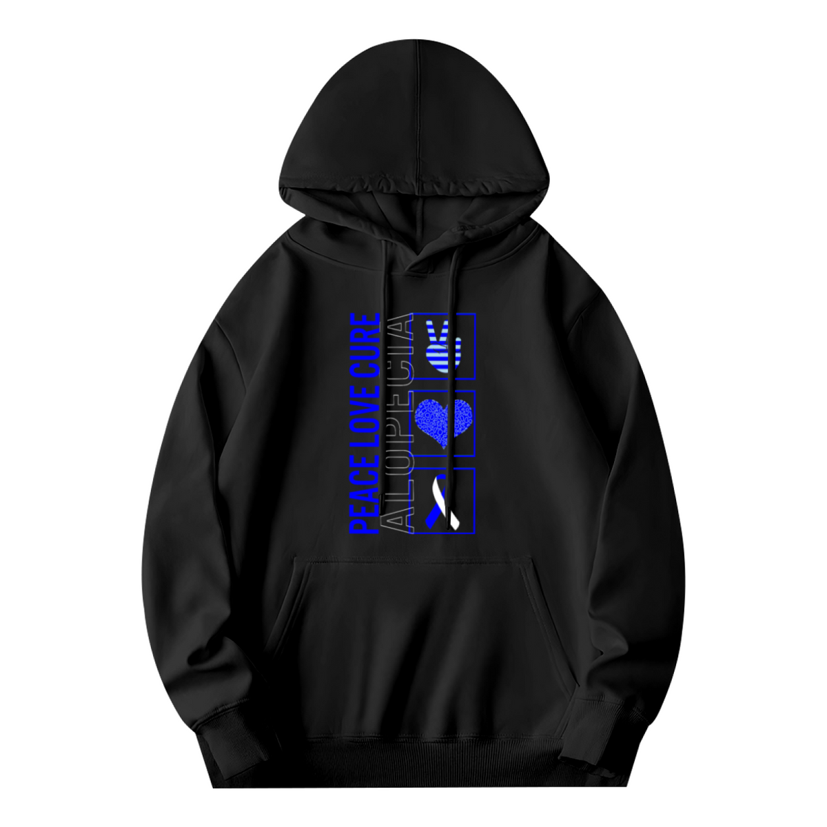 Trendy Hooded Sweatshirt - Cancer Awareness