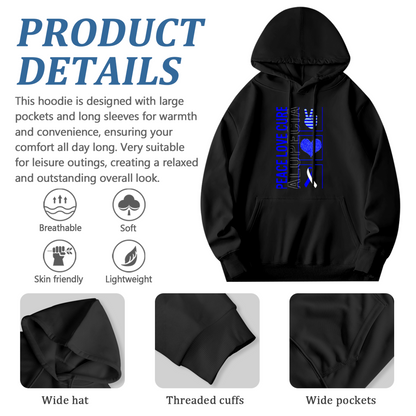 Trendy Hooded Sweatshirt - Cancer Awareness