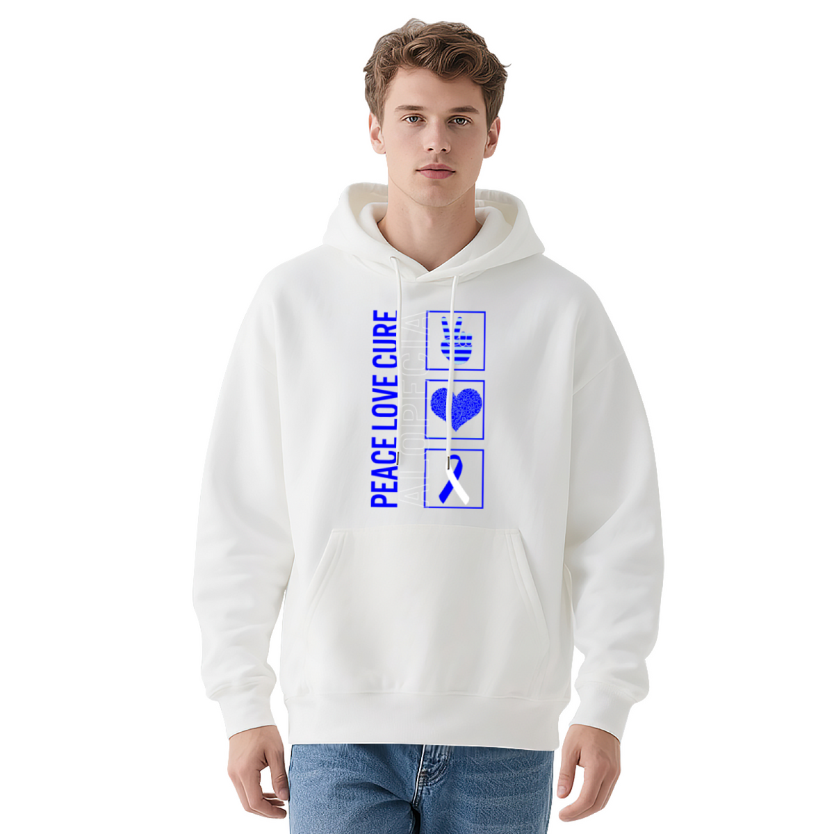 Trendy Hooded Sweatshirt - Cancer Awareness