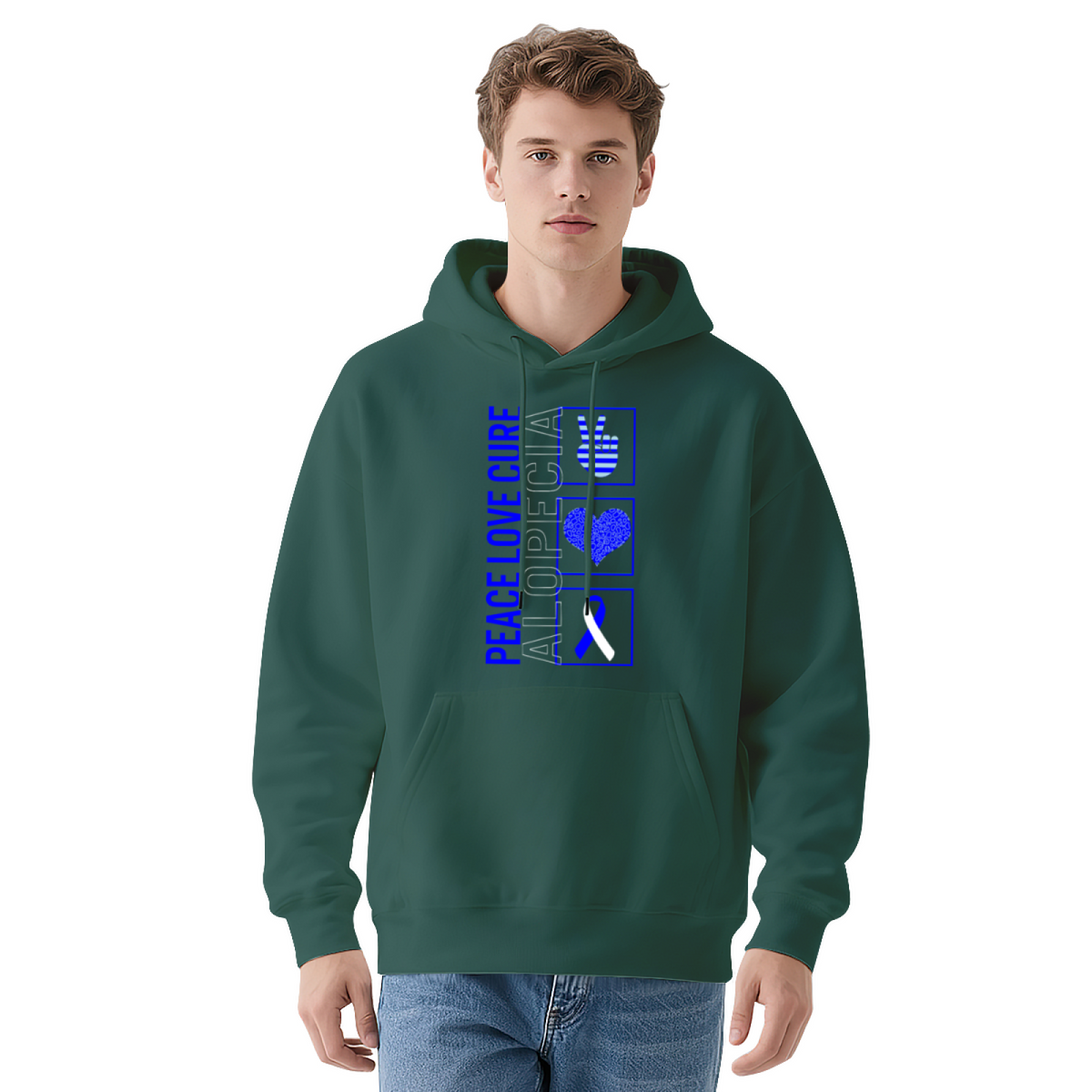 Trendy Hooded Sweatshirt - Cancer Awareness