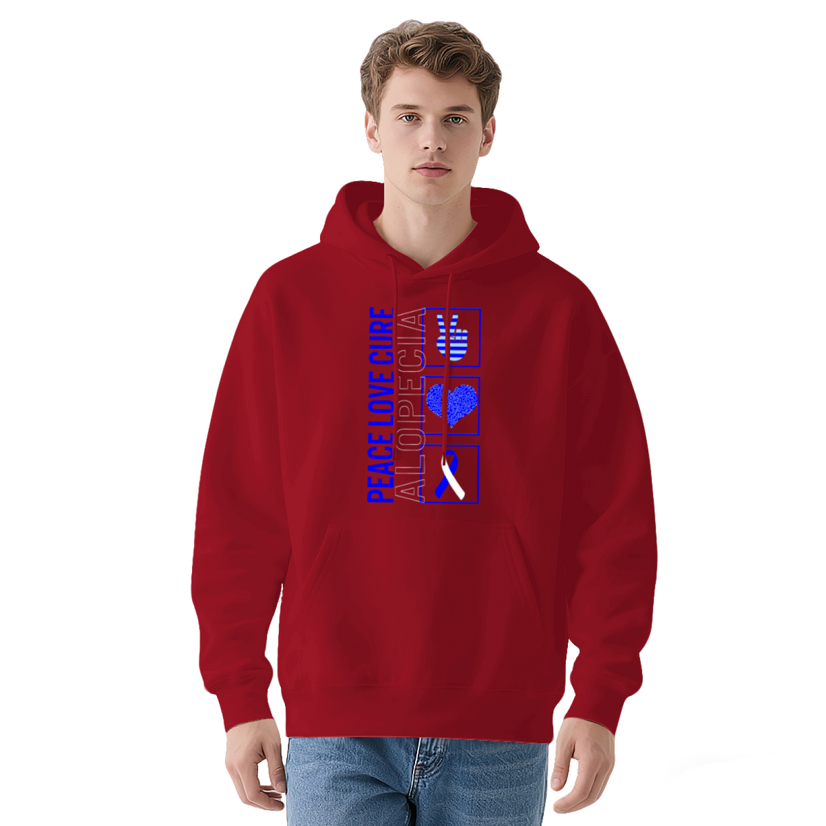 Trendy Hooded Sweatshirt - Cancer Awareness