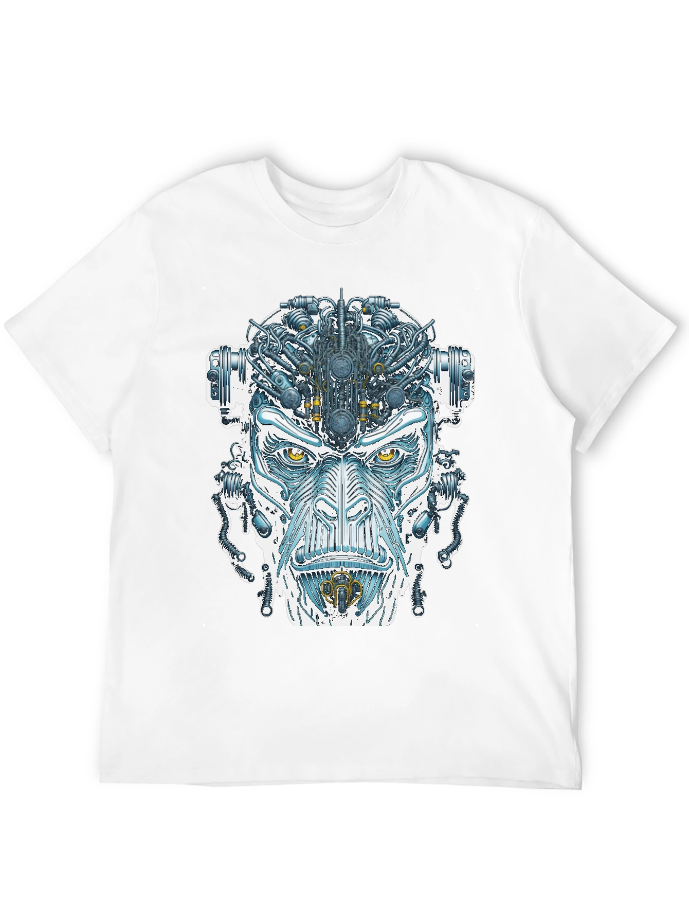 Cyborg Face Graphic T-Shirt