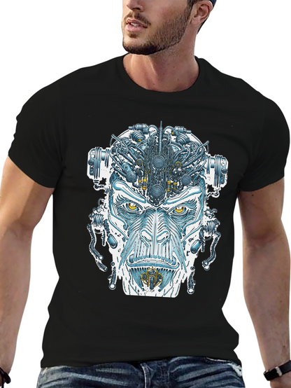 Cyborg Face Graphic T-Shirt