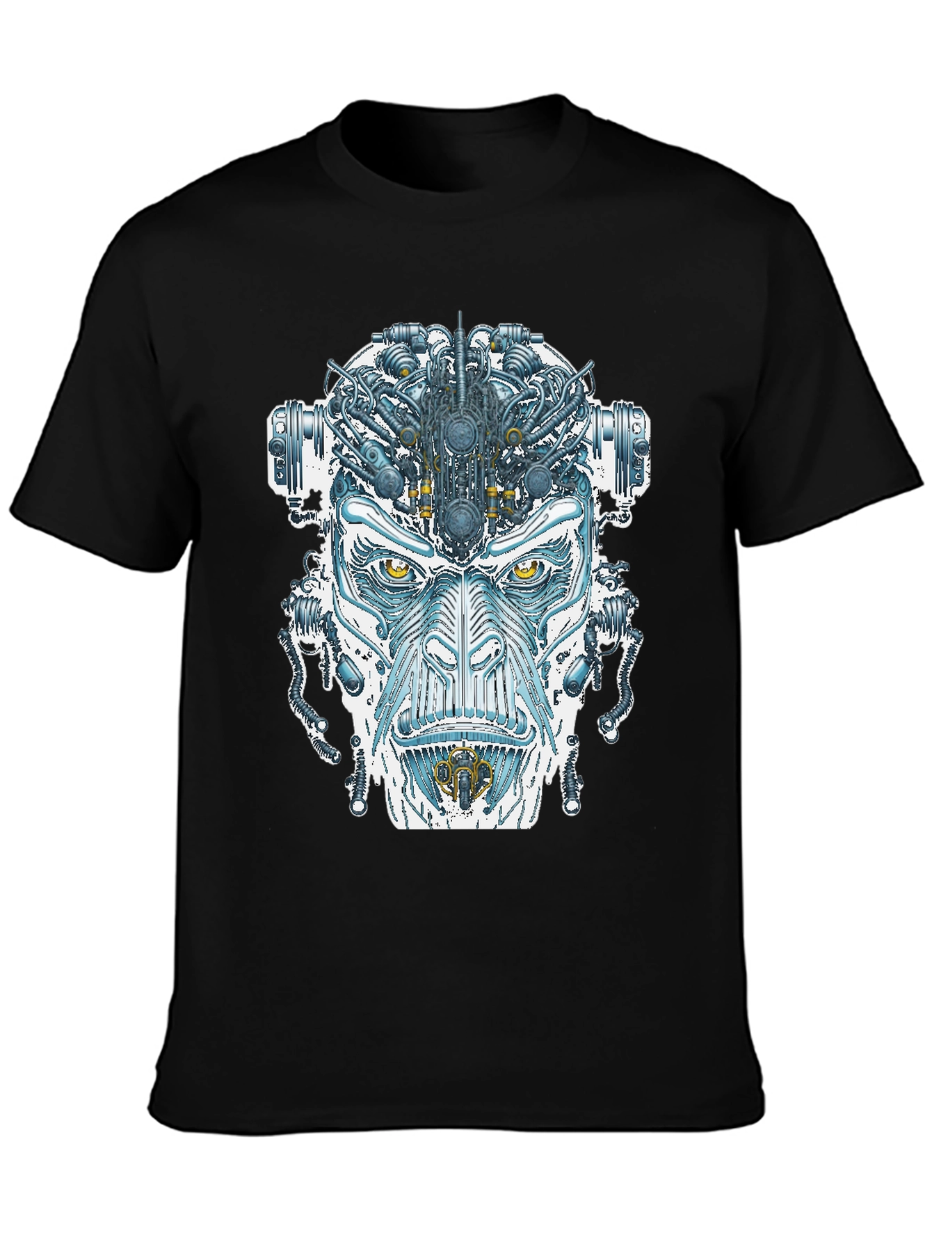 Cyborg Face Graphic T-Shirt