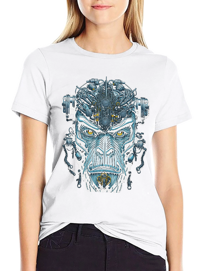Cyborg Face Graphic T-Shirt