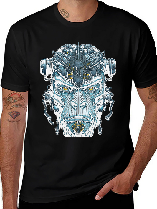 Cyborg Face Graphic T-Shirt