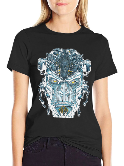 Cyborg Face Graphic T-Shirt