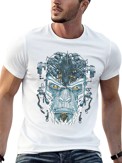 Cyborg Face Graphic T-Shirt