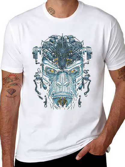 Cyborg Face Graphic T-Shirt