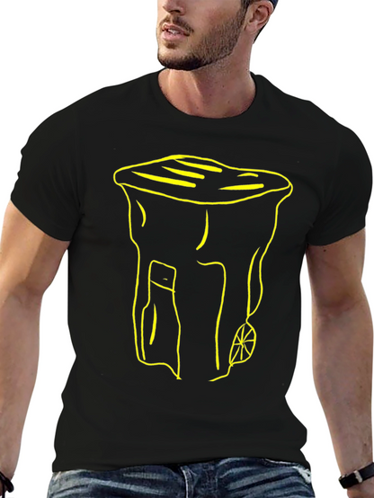 Humorous T-Shirt with Yellow Rickshaw Graphic Print