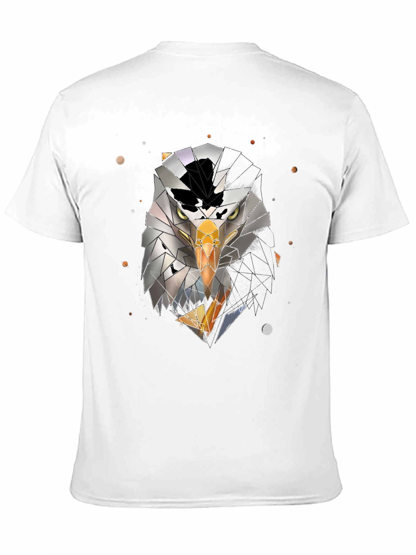 Geometric Eagle Graphic Black T-Shirt