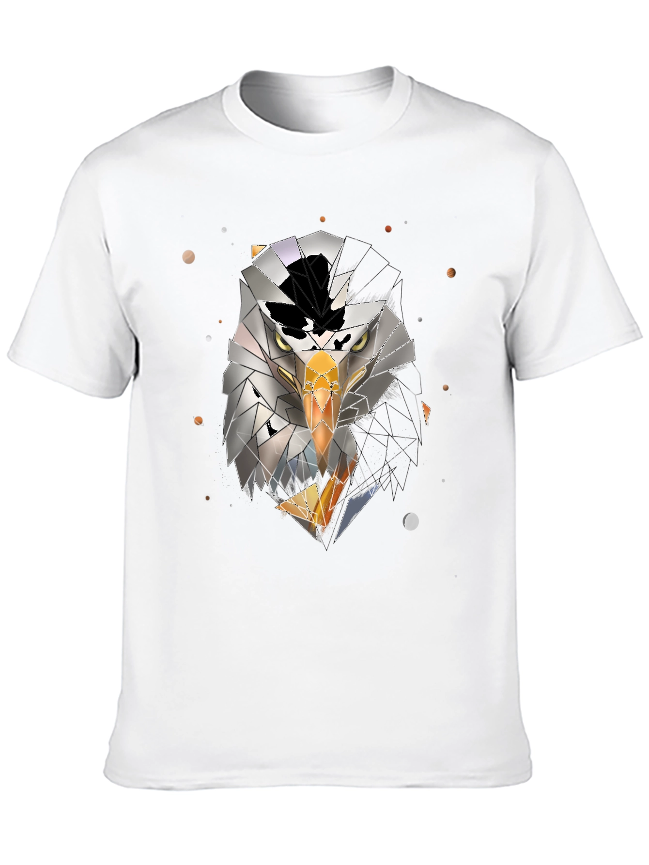 Geometric Eagle Graphic Black T-Shirt