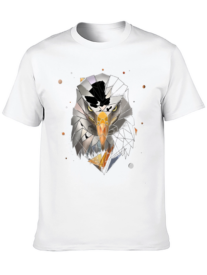 Geometric Eagle Graphic Black T-Shirt