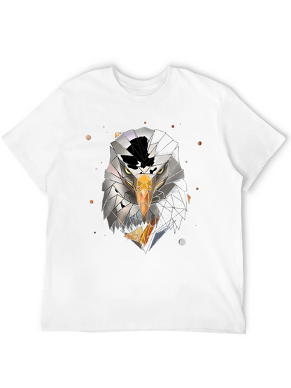 Geometric Eagle Graphic Black T-Shirt