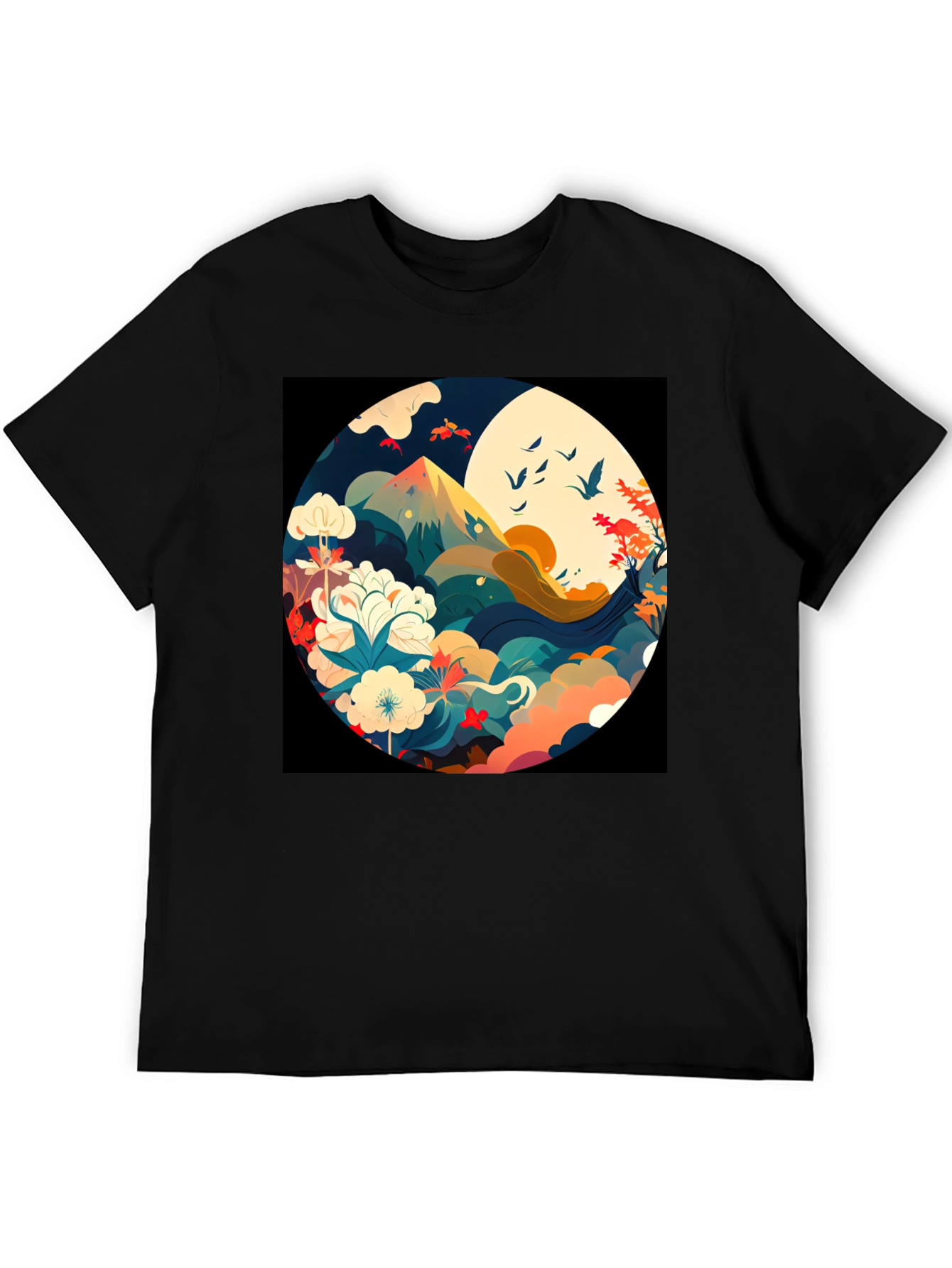 Nature Circle Graphic Tee - Stylish Comfort