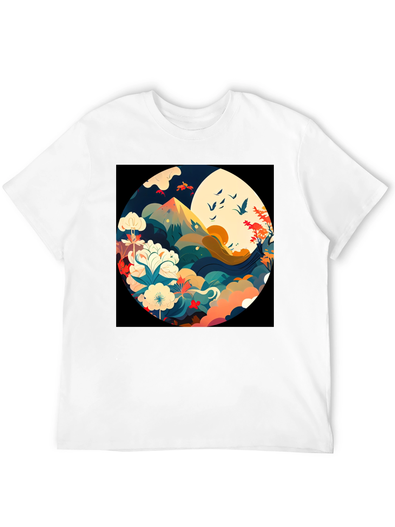 Nature Circle Graphic Tee - Stylish Comfort