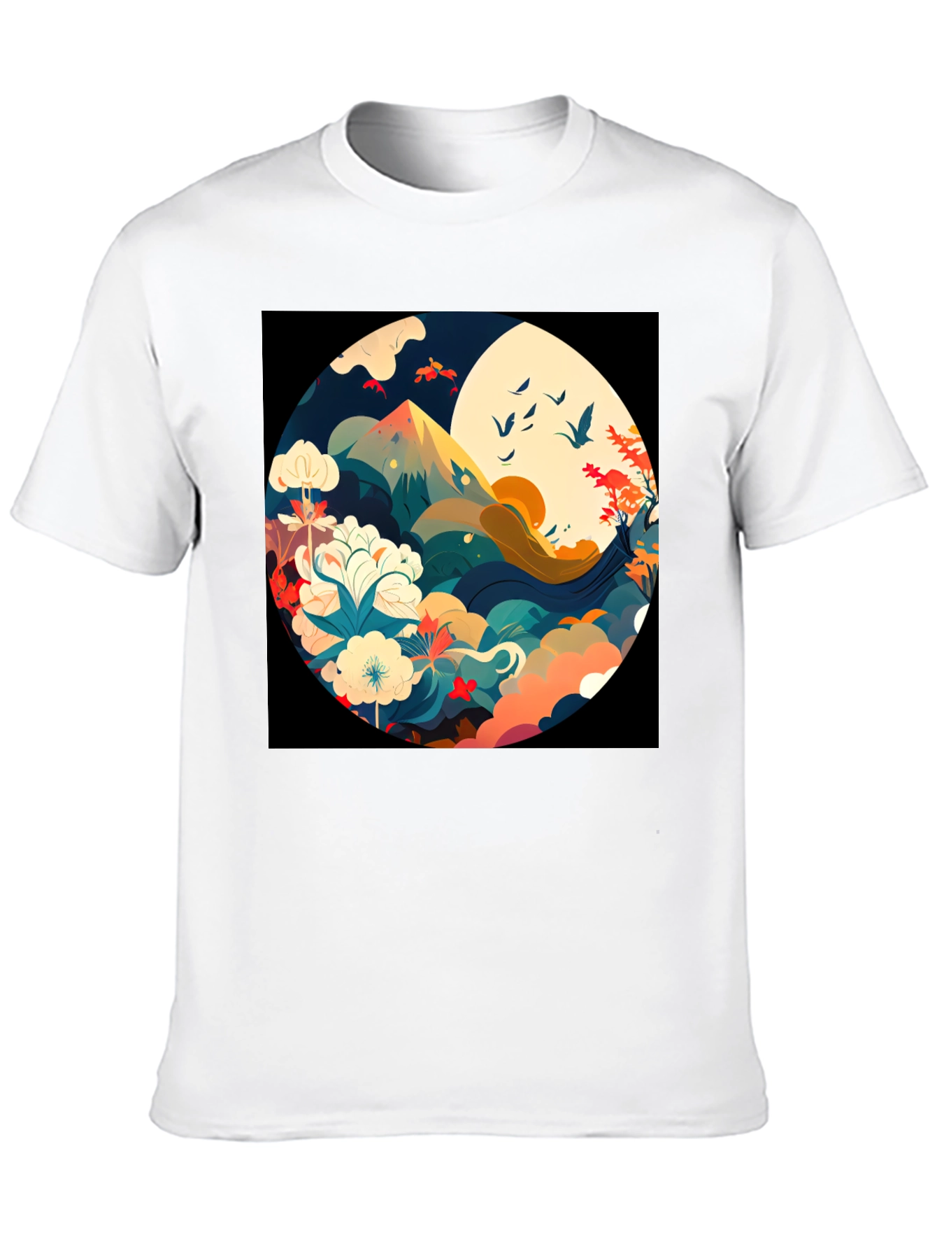 Nature Circle Graphic Tee - Stylish Comfort